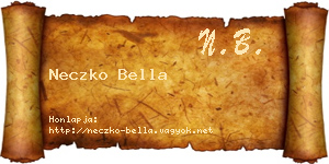 Neczko Bella névjegykártya